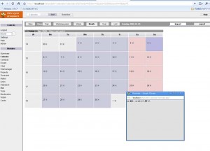 phprojektカレンダー画面